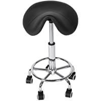 Silla de Trabajo Ruedas Giratoria- Taburete de Trabajo Taburete para Cosmetica Dentista Peluqueria- Regulable en Altura…